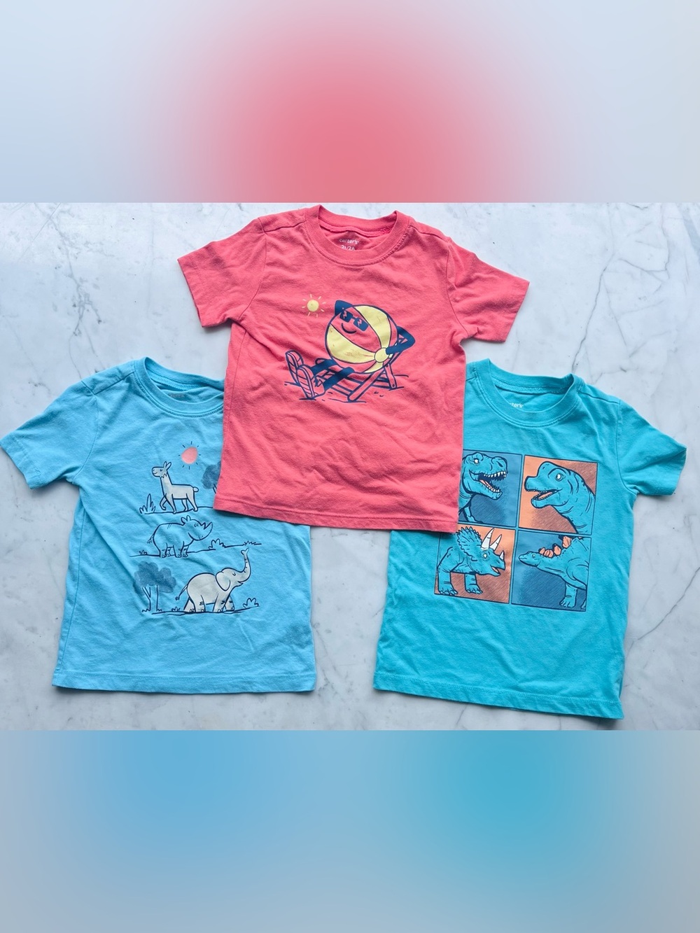 Carter's Set of Three Toddler Boy Short Sleeve Graphic Tees 2T